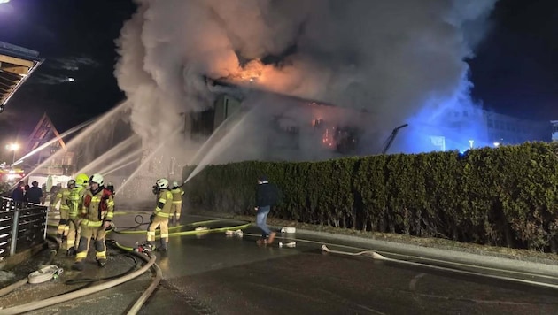 Großeinsatz der Feuerwehr in Uttendorf.