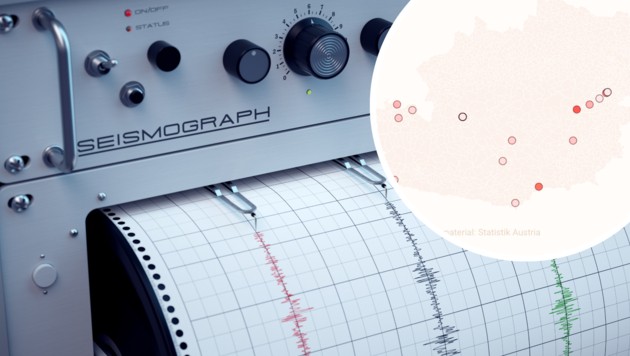 Der Seismograph schlägt in Österreich rund 1500 Mal pro Jahr aus.