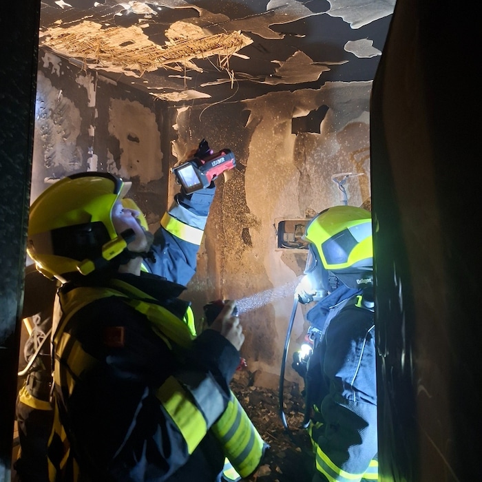Das Gebäude wurde nach der Rettung belüftet.