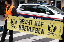 Elf Aktivisten der ehemaligen Letzte Generation mussten sich am Straflandesgericht Wien wegen ...