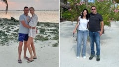 Können nicht nach Hause: Karl und Elke Stahleder (links) sowie Harald und Irene Ivansits ...