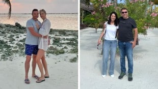 Können nicht nach Hause: Karl und Elke Stahleder (links) sowie Harald und Irene Ivansits ...