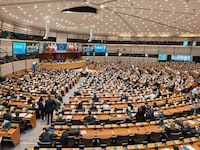Bei der Plenarsitzung des Ausschusses der Regionen im Europäischen Parlament machte sich Peter ...