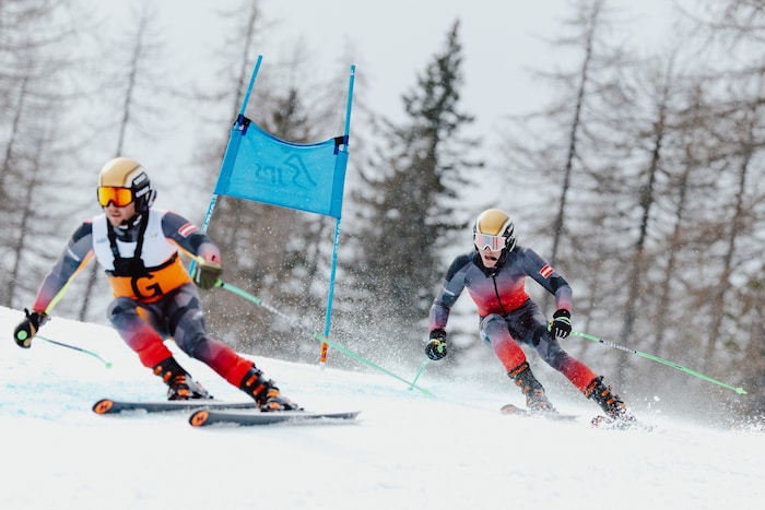 Nico Haberl und Johannes Aigner beim ersten Abfahrtstraining.