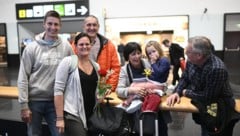 Familie Knabl ist erleichtert, dass alle gut angekommen sind.