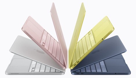 Erhältlich ist das MacBook Neo ab 11. März in den vier Farben Rosa, Indigo, Silber und Zitrus.
