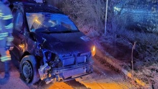 Das Wrack während der Aufräumarbeiten