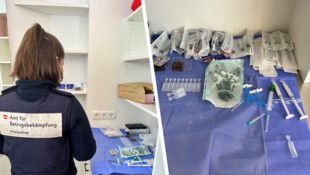 Spritzen und Präparate fanden die Beamten in den Räumlichkeiten.
