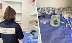 Spritzen und Präparate fanden die Beamten in den Räumlichkeiten.