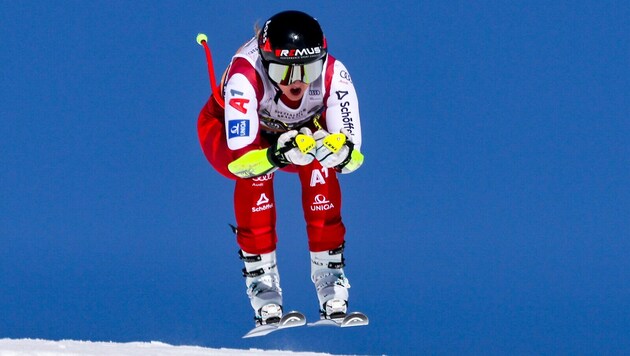 Nina Ortlieb freut sich auf das nächste Speed-Triple, fuhr im Abschlusstraining die Bestzeit.