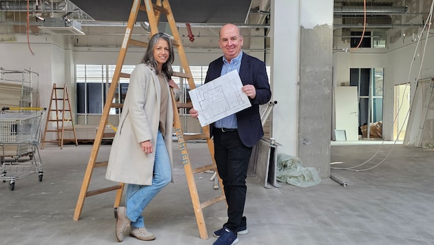 Cäcilia Reichel und Centermanager Heinz Achatz setzen auf Gesundheit.