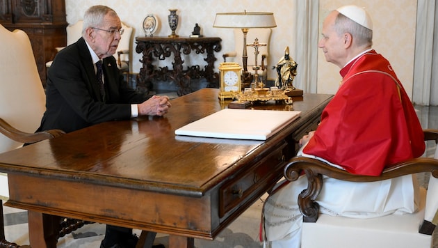 Alexander Van der Bellen im Gespräch mit Papst Leo XIV.