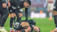 Beim 2:1-Derbysieg gegen den GAK am 7. Dezember endete die Saison für Leon Grgic mit ...