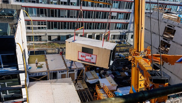 In Modulbauweise errichtete die Weizer Firma Lieb Bau ein Ausweich-Stationsgebäude am Gelände ...