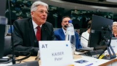 LH Peter Kaiser bei der Sitzung im EU-Parlament