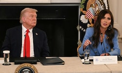US-Präsident Donald Trump und Kristi Noem im Herbst 2025