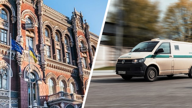 Ungarn soll Mitarbeiter, die einen Geldtransport (Symbolbild) begleiteten, als Geiseln genommen ...