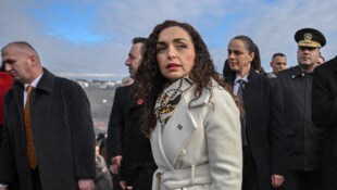 Präsidentin Vjosa Osmani im Jänner bei einer Gedenkveranstaltung zum Massaker von Racak