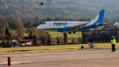 Landung am Flughafen Altenrhein. 