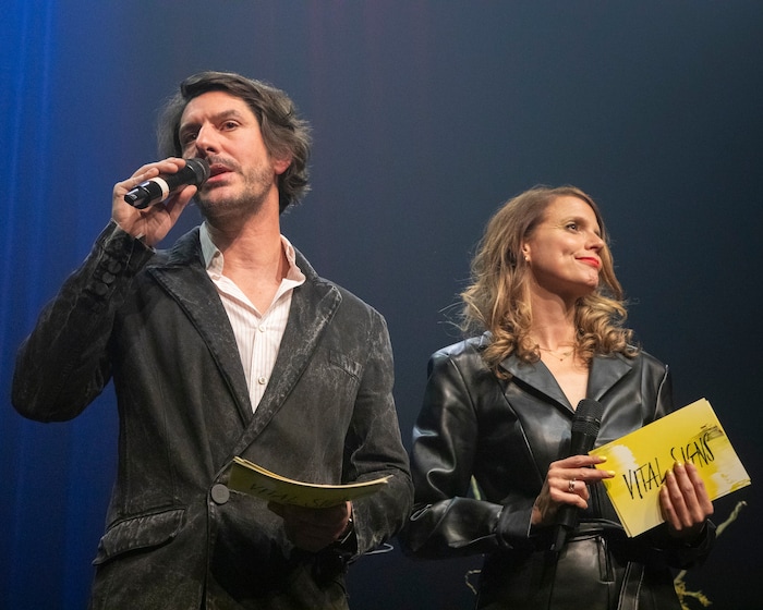 Bernhad Steirer und Irina Nalis bei der Eröffnung in der List-Halle