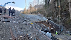 Der Damm, der Götzis vor dem Untergang bewahren soll.