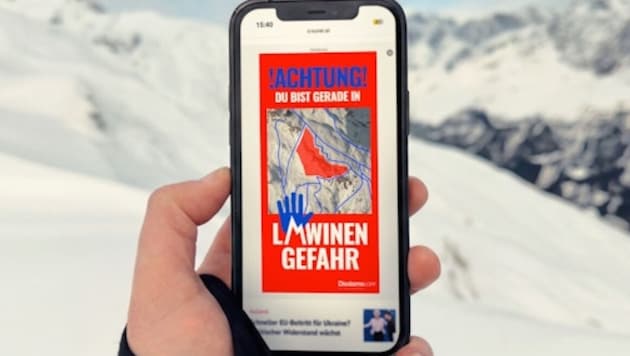 So sieht die Warnung am Handy aus.