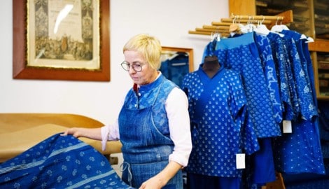 Familie Wagner in Bad Leonfelden betreibt die traditionelle Handwerkskunst des Blaudrucks seit ...