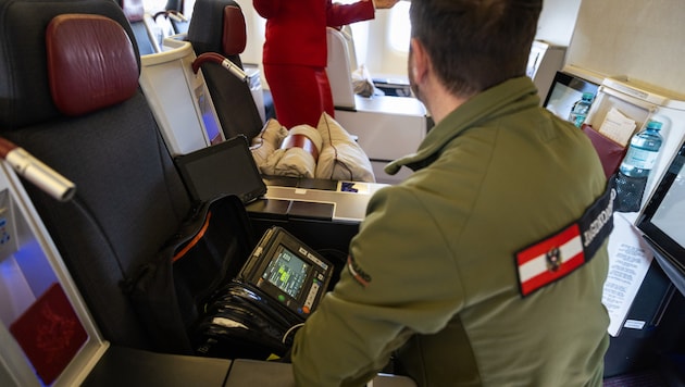 During the return flight, a medical emergency occurred on board.