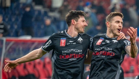 Benedikt Zech und Sandro Ingolitsch wollen am Sonntag die nächste Altach-Sensation bejubeln.