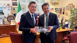 Österreichs Verkehrsminister Peter Hanke (SPÖ) besuchte seinen italienischen Amtskollegen Matteo ...