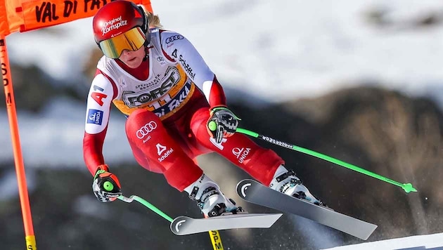 Cornelia Hütter skied a superb time. But it wasn't enough for victory.