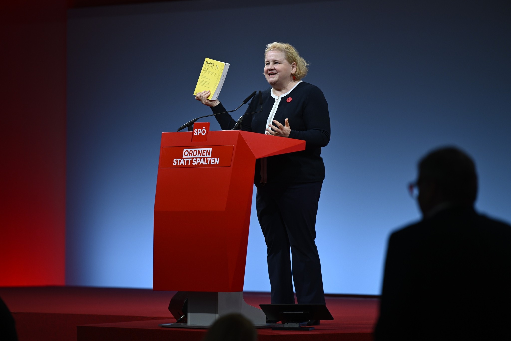 There were many speeches before the result was announced, including by members of the red ...