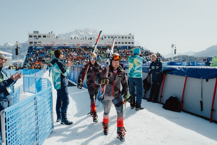 Johannes Aigner (hinten) mit Guide Haberl