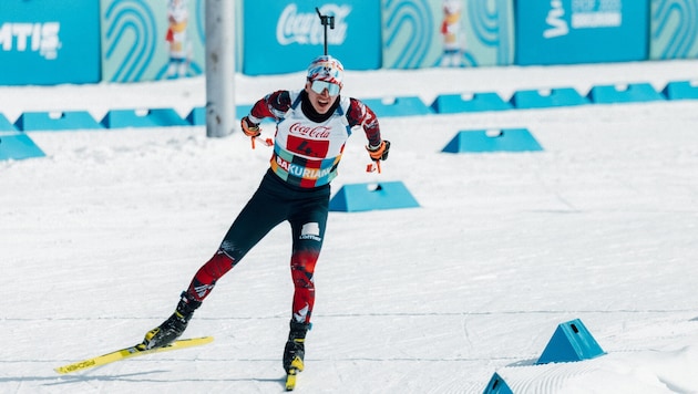 Jubelte über die Silbermedaille: Simon Hechenberger aus Saalfelden.