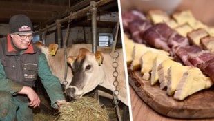 Anthoferbauer Hans Moser verwertet die Milch von seinen Jersey-Kühen. Neuerdings macht er daraus ...