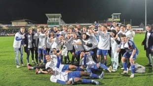 Im März 2024 fixierte Hartberg mit einem 1:1 gegen Sturm die Top-6.