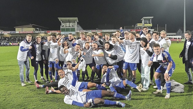 Im März 2024 fixierte Hartberg mit einem 1:1 gegen Sturm die Top-6.