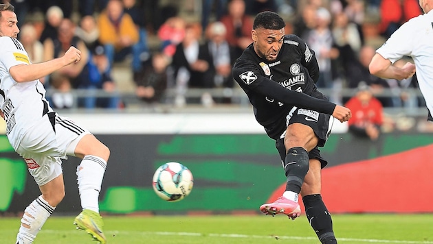 Gegen den WAC hatte Maurice Malone mit einem Stangenschuss Pech.