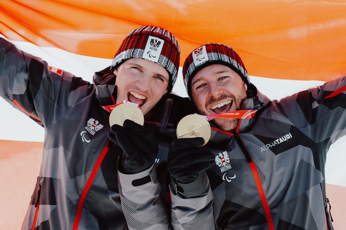 Johannes Aigner und Nico Haberl jubelten ebenfalls über Abfahrtsgold.