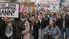 Tausende Frauen werden beim Streik am 24. Oktober erwartet (Archivbild vom 8. März 2026 in Graz)