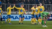 Die Vienna spielte eine starke Partie, Lustenau-Kapitän Matthias Maak (r.) &amp; Co. dagegen ...