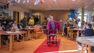 Der Rollator wurde beim Catwalk eingebaut.