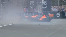 Oscar Piastri crasht schon vor seinem Heimrennen in die Bande.