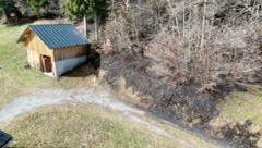 Die Brandstelle in Schwarzenberg.