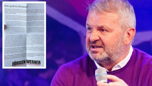 Austria-Fans demonstrieren mit einem offenen Brief gegen Ex-Sportvorstand Jürgen Werner.