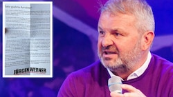 Austria-Fans demonstrieren mit einem offenen Brief gegen Ex-Sportvorstand Jürgen Werner.
