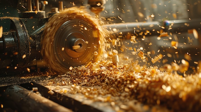 The apprentice got caught in a rotating milling machine. (Symbolic image)