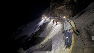Die Rauriser Bergretter waren bis nach Mitternacht im Einsatz.