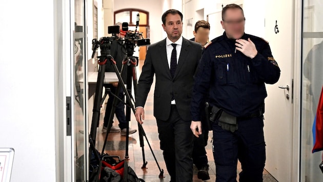 Thomas Schmid on Monday at the Linz Regional Court