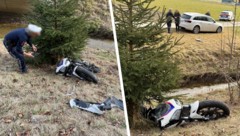 Sowohl am Auto als auch am Motorrad entstand massiver Schaden.